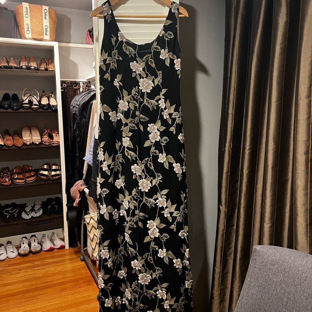 Gorgeous Floral Silk Maxi Dress